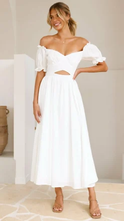 Pink Diamond Dresses|Maxi^Hulu Maxi Dress - White