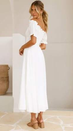 Pink Diamond Dresses|Maxi^Hulu Maxi Dress - White
