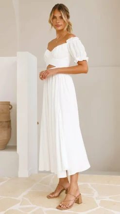 Pink Diamond Dresses|Maxi^Hulu Maxi Dress - White