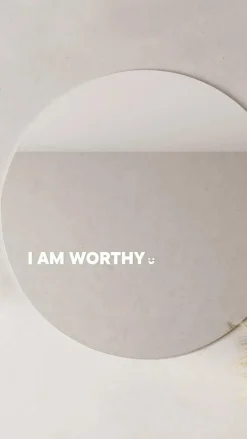 selfawear Beauty|Gift Collection^I Am Worthy - Affirmation Mirror Sticker