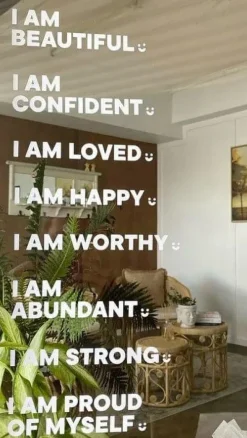 selfawear Beauty|Gift Collection^I Am Worthy - Affirmation Mirror Sticker