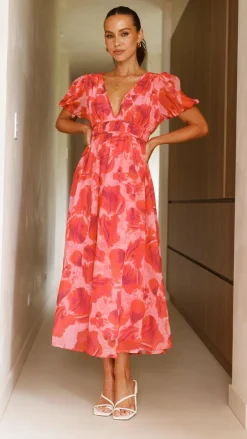 Pink Diamond Sale Dresses^Ilah Maxi Dress - Red/Pink