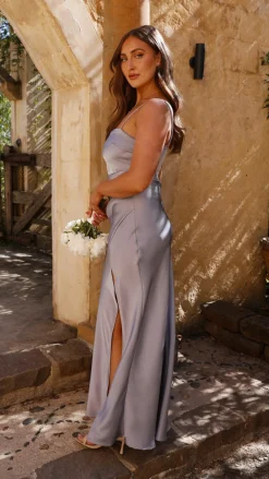 Alive Girl Dresses|Bridesmaid^Ilana Maxi Dress - Steel Blue