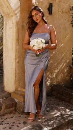 Alive Girl Dresses|Bridesmaid^Ilana Maxi Dress - Steel Blue