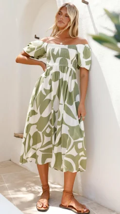 Miracle Fashion Dresses|Midi^Ilene Midi Dress - Sage Print