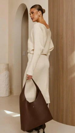 Amore Agencies Knitwear|Knitwear^Iluka Knit Midi Skirt - Beige