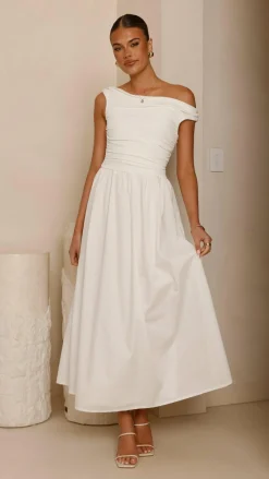 LILYWHYT Dresses|Midi^Immy Midi Dress - White