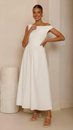 LILYWHYT Dresses|Midi^Immy Midi Dress - White