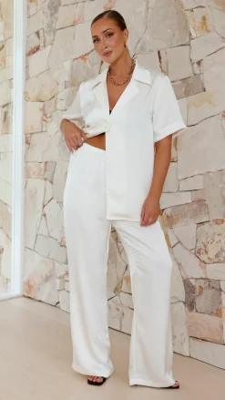 IDS Sets|Bottoms^Imogen Button Pants - Cream