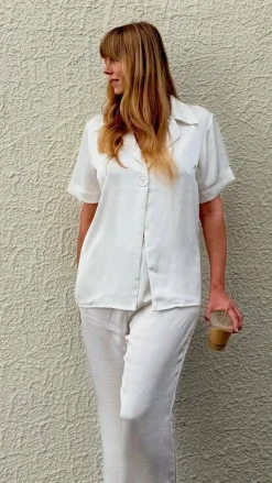 IDS Sets|Bottoms^Imogen Button Pants - Cream