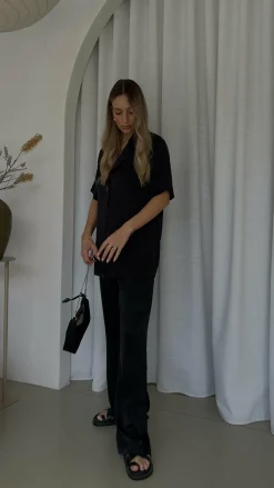 IDS Sets|Tops^Imogen Button Shirt - Black