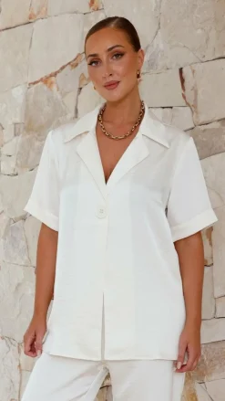 IDS Sets|Tops^Imogen Button Shirt - Cream