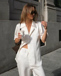 IDS Sets|Tops^Imogen Button Shirt - Cream