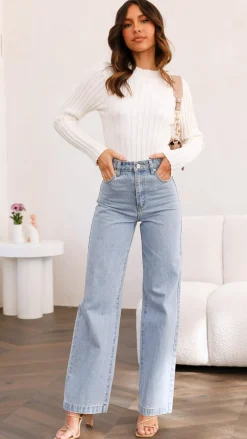 Fashion Allied Knit Tops|Knitwear^Imogen Long Sleeve Knit Crop - White