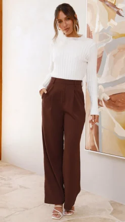 Fashion Allied Knit Tops|Knitwear^Imogen Long Sleeve Knit Crop - White