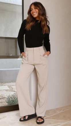 Fashion Allied Knit Tops|Knitwear^Imogen Long Sleeve Top - Black