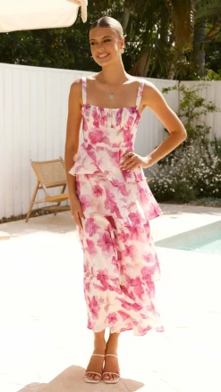 LILYWHYT Dresses|Maxi^Indi Maxi Dress - Pink Floral