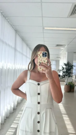 LILYWHYT Denim Dress Edit|The Denim Edit^Indigo Midi Dress - White Denim
