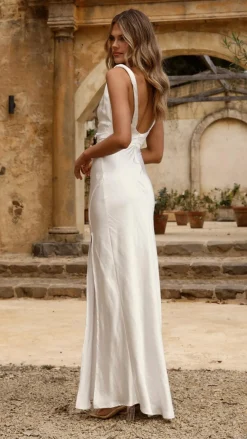 SASHA (BNE) Mon Cheri|Dresses^Iris Asymmetrical Maxi Dress - Ivory