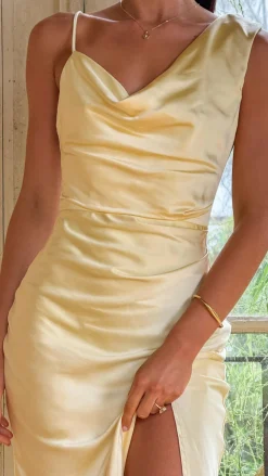 SASHA (BNE) Mon Cheri|Dresses^Iris Asymmetrical Maxi Dress - Yellow