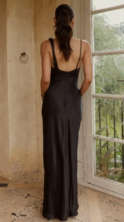 SASHA (BNE) Mon Cheri|Dresses^Iris Asymmetrical Maxi Dress - Black