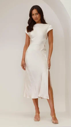 SASHA (BNE) Sale Evening|Sale Dresses^Ivana Midi Dress - Champagne