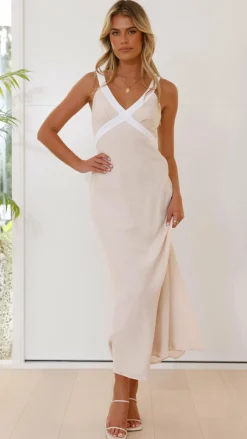 LILYWHYT Dresses|Midi^Iylah Midi Dress - Beige / White