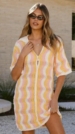 LILYWHYT Knit Dresses|Knitwear^Izzi Knit Mini Dress - Sunset