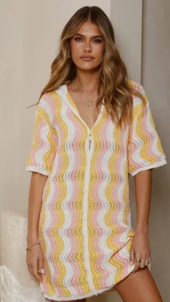 LILYWHYT Knit Dresses|Knitwear^Izzi Knit Mini Dress - Sunset