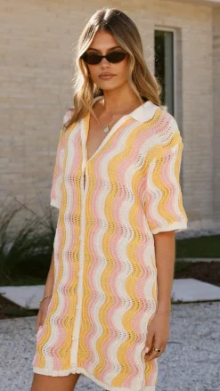 LILYWHYT Knit Dresses|Knitwear^Izzi Knit Mini Dress - Sunset