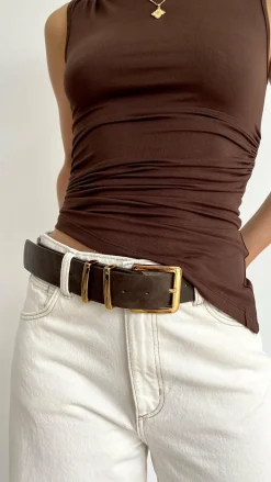 Angel Whisper Belts|The Denim Edit^Jabilo Belt - Brown / Gold