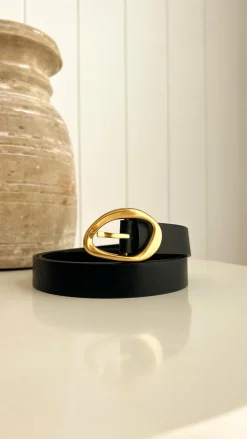 Angel Whisper Belts|The Denim Edit^Jacory Belt - Black / Gold