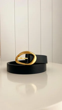 Angel Whisper Belts|The Denim Edit^Jacory Belt - Black / Gold