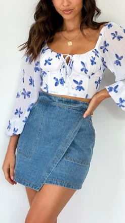 Pink Diamond The Denim Edit|Bottoms^Jamaya Mini Skirt - Blue Denim