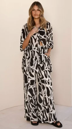 Burans Sets|Bottoms^Jamerson Pants - Black/White