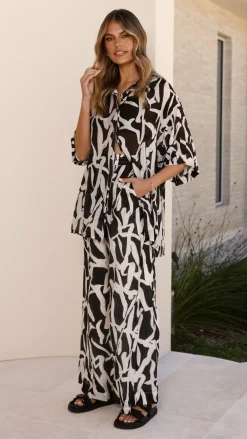 Burans Sets|Bottoms^Jamerson Pants - Black/White
