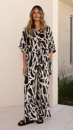 Burans Sets|Bottoms^Jamerson Pants - Black/White