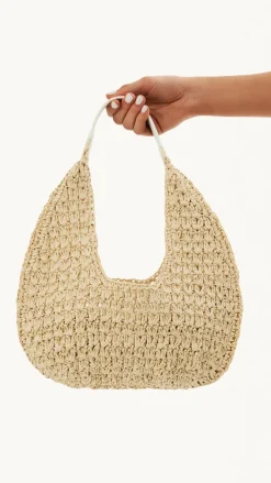 Billini Bags|Billini^Jasmine Shoulder Bag - Natural Raffia-White