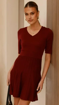 Amore Agencies Sale Dresses^Jasmyn Mini Dress - Burgundy