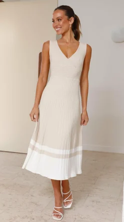 My Girl Knit Dresses|Knitwear^Jayde Knit Dress - Beige/White