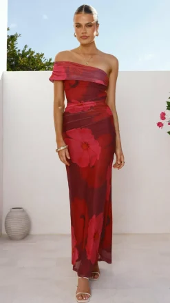 SASHA (BNE) Dresses|Maxi^Jelani Maxi Dress - Red Floral