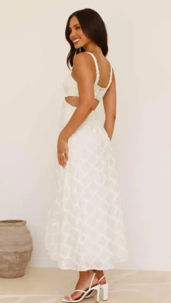 Main St Dresses|Midi^Jenny Side Cut Midi Dress - Cream