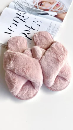 Angel Whisper Shoes|Slippers^Jessica Fluffy Slippers - Light Pink