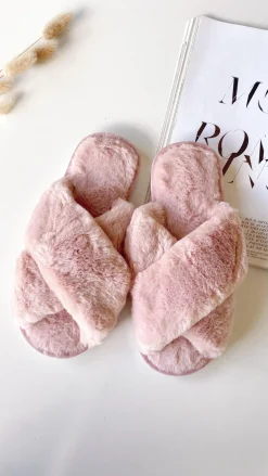 Angel Whisper Shoes|Slippers^Jessica Fluffy Slippers - Light Pink