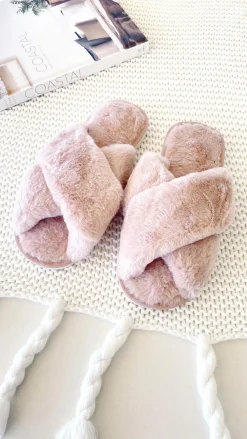 Angel Whisper Shoes|Slippers^Jessica Fluffy Slippers - Light Pink