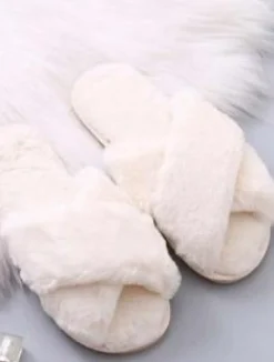 Angel Whisper Gift Collection|Slippers^Jessica Fluffy Slippers - White