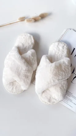 Angel Whisper Gift Collection|Slippers^Jessica Fluffy Slippers - White