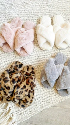 Angel Whisper Slippers|Shoes^Jessica Fluffy Slippers - Grey