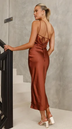 Alive Girl Sale Evening|Sale Dresses^Josephina Midi Dress - Rust