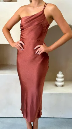 Alive Girl Sale Evening|Sale Dresses^Josephina Midi Dress - Rust
